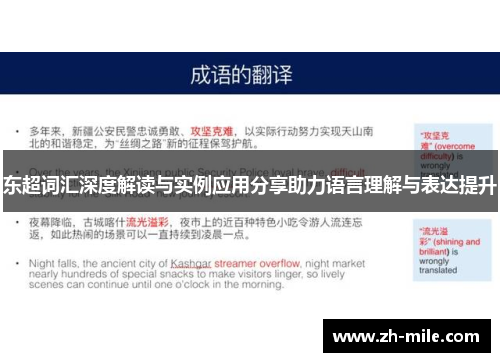 东超词汇深度解读与实例应用分享助力语言理解与表达提升 东超词汇深度解读与实例应用分享助力语言理解与表达提升
